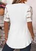 Elegant 2026 Summer Solid Color Lace Hollow Two-Piece Women's Top