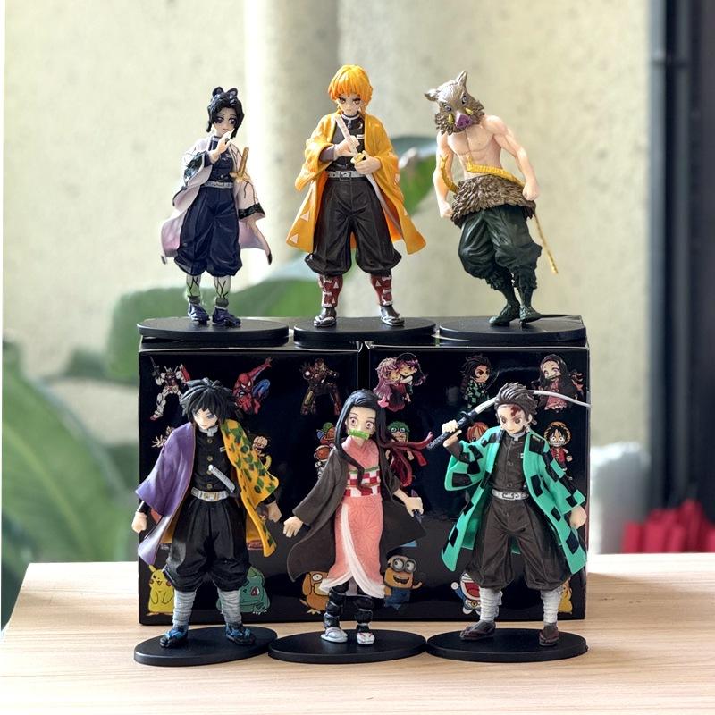 THE Action Figure Demon Slayer Kimetsu No Yaiba Figure Kamado Tanjirou  Agatsuma Zenitsu Nezuko Warrior PVC Model Toys