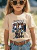 Singer KATSEYE Graphic Kids T-Shirt Summer Boys/Girls Short Sleeve T-shirt Cute Girls Y2K Tops Streetwear Children's Clothing