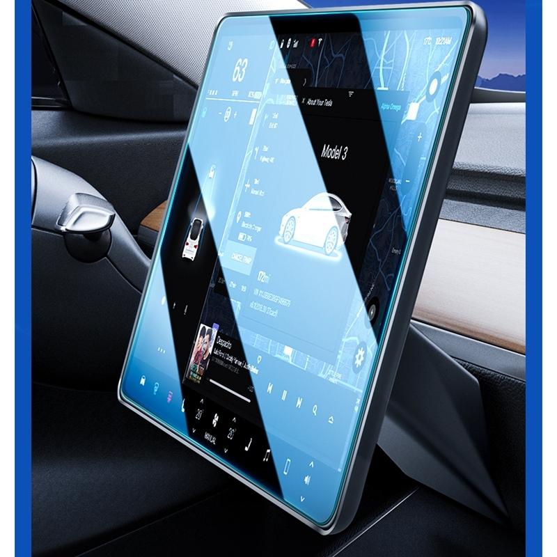 15 Inch Touch Screen Protector For Tesla Model 3 Y Center Control Screen Glass Film Tempered Glass Definition Anti Fingerprint
