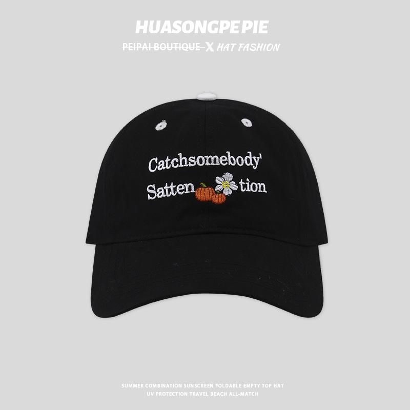 Peaked cap female spring and summer soft top couple sun hat campus versatile face small baseball cap male Adjustable