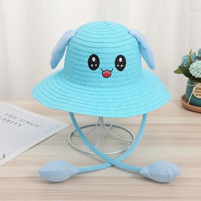 Junbie Moving Ear Bunny Straw Sun Hat