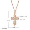 New Orthodox Church Cross Pendant Necklace For Women Men  Rose Gold  Color Mix Charm Daily Fine Ethnic Jewelry
