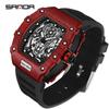Sanda Men's Trendy Quartz Wristwatch with Calendar - Barrel-Shaped Fashion Design