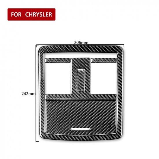 5Pcs Carbon Fiber Interior Overhead Console Cover Trim Fit For Chrysler 300 300C