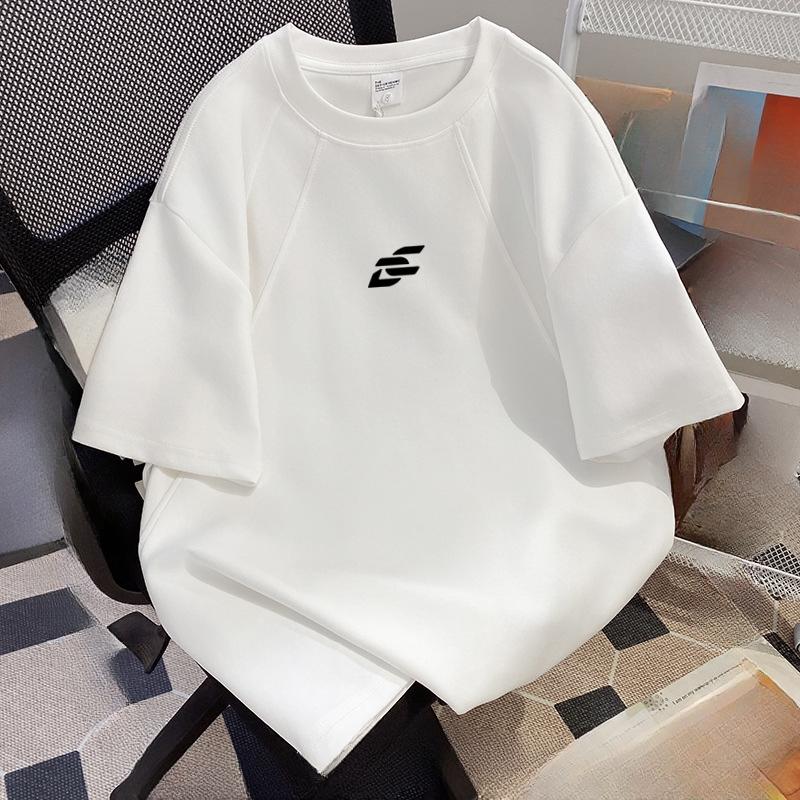 

Модная футболка с коротким рукавом для женского лета, отличающаяся свободным и непринужденным стилем с топом с рукавом до локтя. 4XL белый