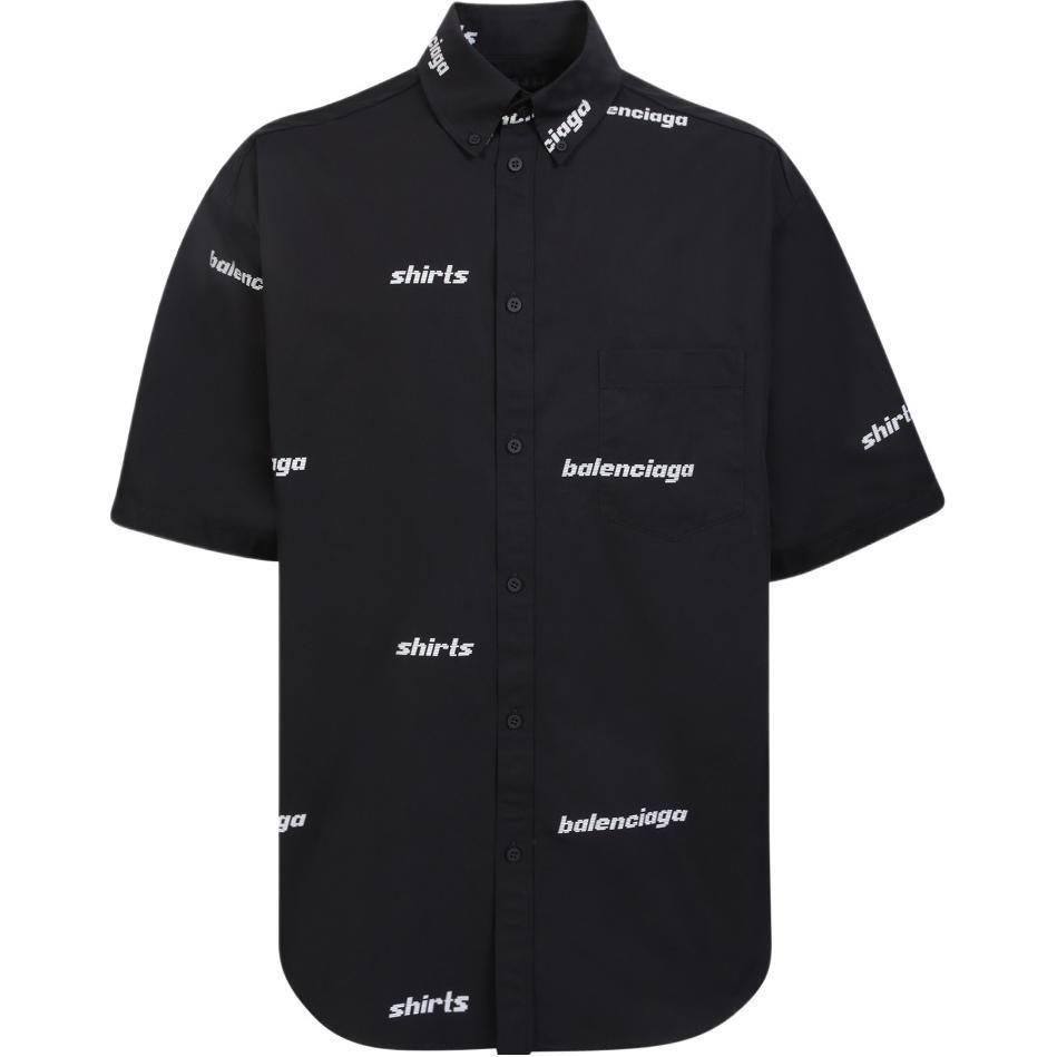 Balenciaga Shirt Regular Fit Men's Black 681702TOL651070