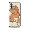 Cartoon Capybara Phone Case For Xiaomi Redmi Note 14 13 5G 10 11 12 Pro Plus 4G 14C 13C 12C 10C Black Cover