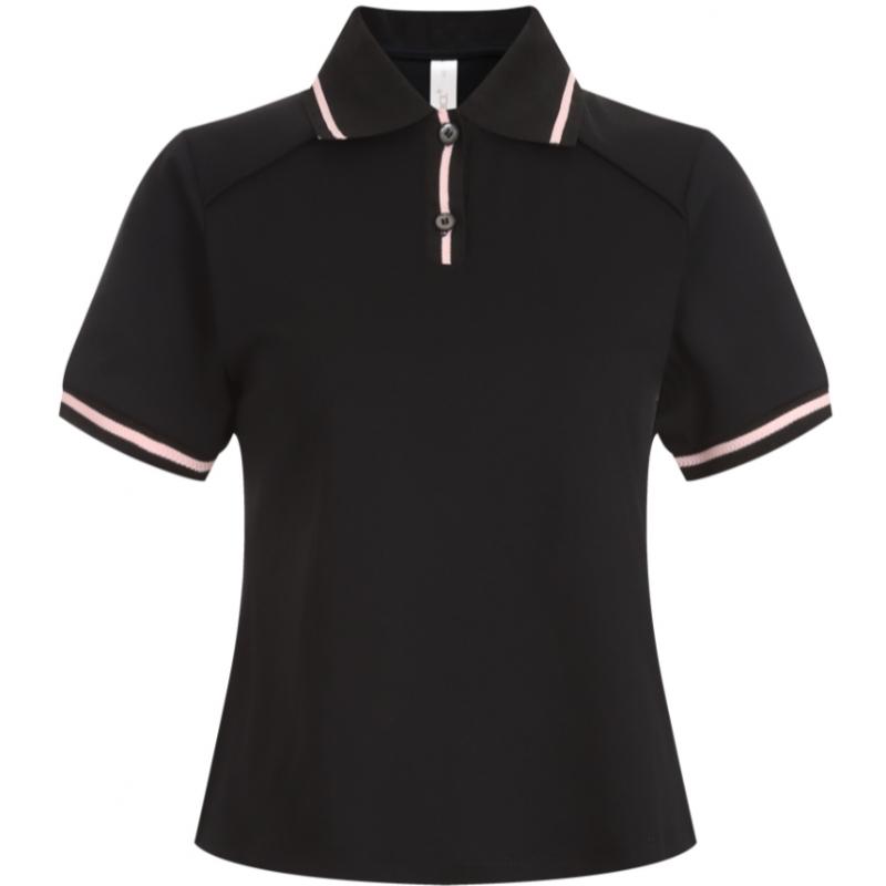 Shop   Premium Women S Color Neck STreTch Golf ShorT Sleeve T ShirT Lb wSh 20633
