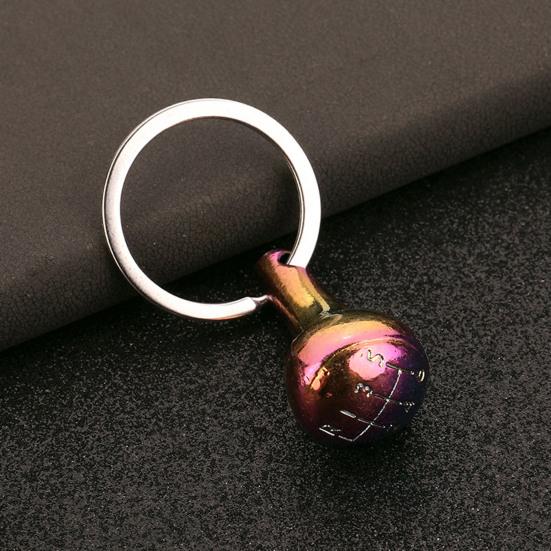 Keychain Pendant Car Gear Mini Ball Design Zinc Alloy Key Chain Electroplated Metal Key Ring Backpack Car Accessory