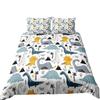 Dinosaur Bedding Set - 3 Piece Kids' Dinosaur Cartoon Bed Sheet and Pillowcase Set