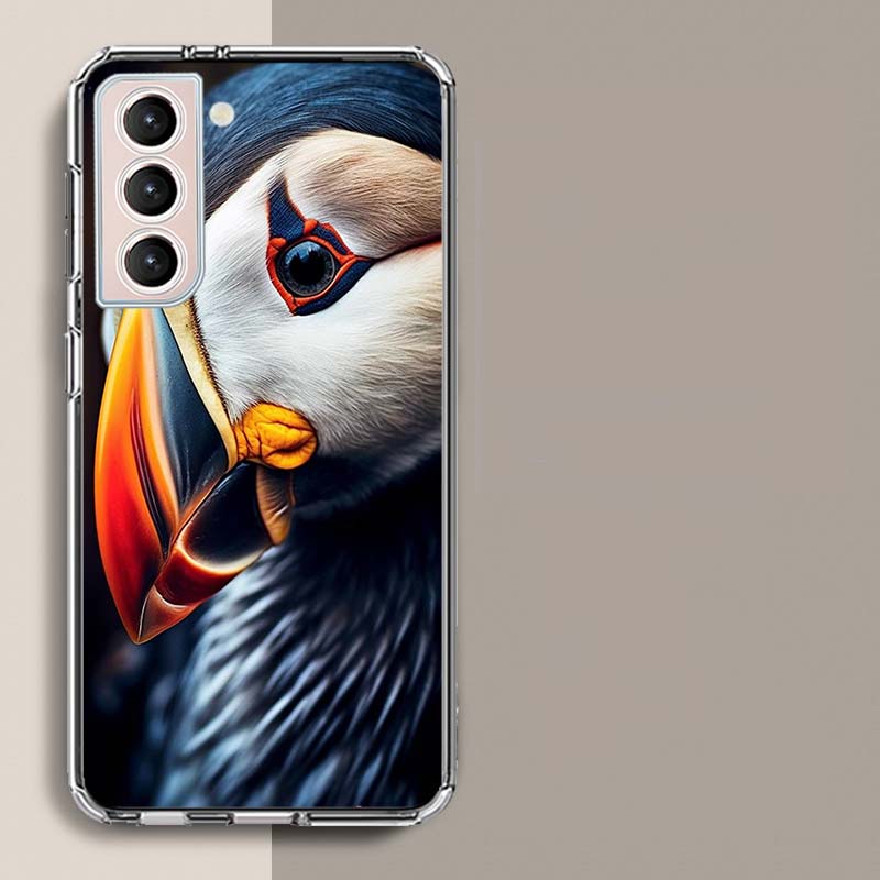 

Puffin Bird Phone Case For Samsung Galaxy S25 Edge S24 S23 FE S21 S20 S10 Plus S22 S26 Ultra Cover Clear Cases TPU Capa Shell Co Samsung S20 Plus