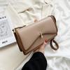 French Niche Design Color Contrast All-Match Crossbody Bag Women  New Light Luxury Fashion Square Bags Texture Shoulder Pack