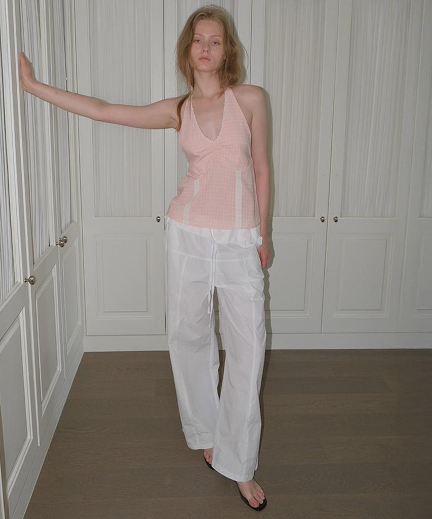 TARVERT Nova Foldover Nylon Pants - White