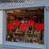 1pcs Valentine's Day Heart-shaped Stickers Atmosphere Decorative Stickers,For Glass Windows And Display Windows, Window Stickers