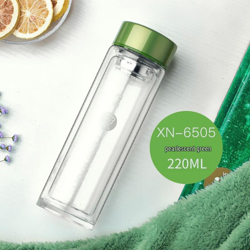 Xinuo Double-Wall Borosilicate Glass Cup with Lid