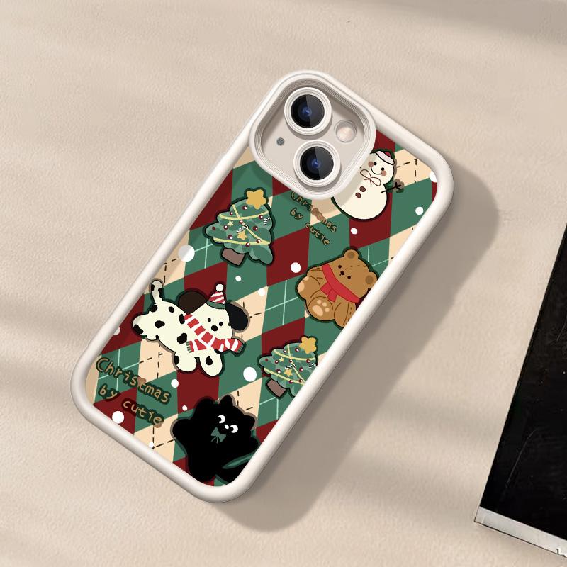 Weihnachts-Handyhülle für iPhone 11 13 12 14 15 16 Pro Max XR XS Samsung A15 A55 A05 Redmi 12 13C OPPO A16 A18 A60 Reno 11 Vivo Y17S Y12 Infinix Note