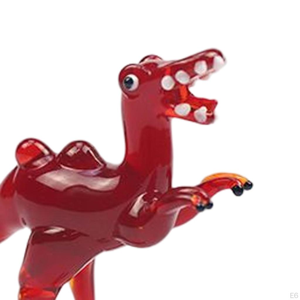 Glass Dinosaur Tiny Animal Figurines Decor Delicate Details Waterproof