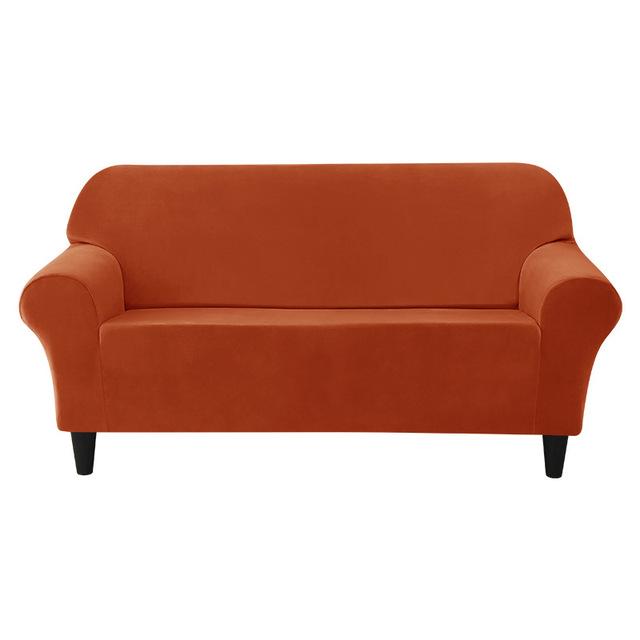European Appearance Style Sofa Cover For Living Room Area Spandex Stretch Plush Armchair Couch Covers Home Decor Solid Colour Furniture Protector