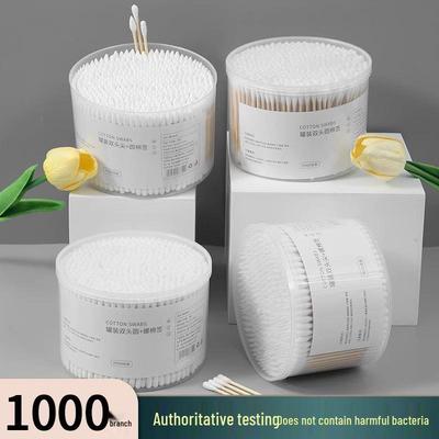 Double-Headed Hygienic Cotton Swabs: Ear Cleaning & Makeup, Fine Pointed Disposable Swabs.