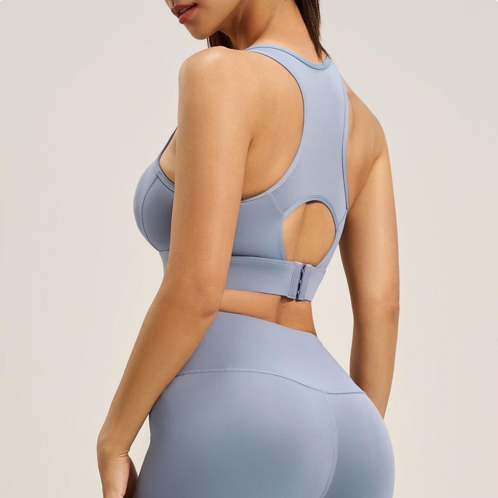 Racerback Clasp Sports Bra for Women High-strength Shockproof Fitness Yoga Sports Bra