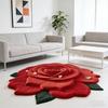 3D Visual Flower Shaped Floor Mat Non Slip Floral Bathroom Rug Super Absorbent Illusion Carpet for Tub Shower Bedroom Kitchen