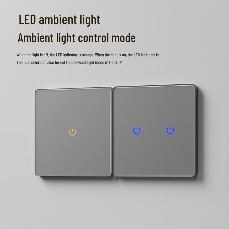 Mijia Smart Voice-Control Gray Glass Wireless Light Switch with Bluetooth