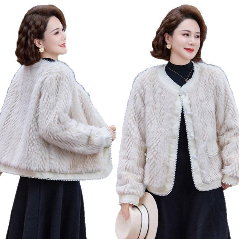 Winter Mink Velvet Jacket Medium Women's Autumn and Winter Fur Integrated Imitation Fur Short Coat