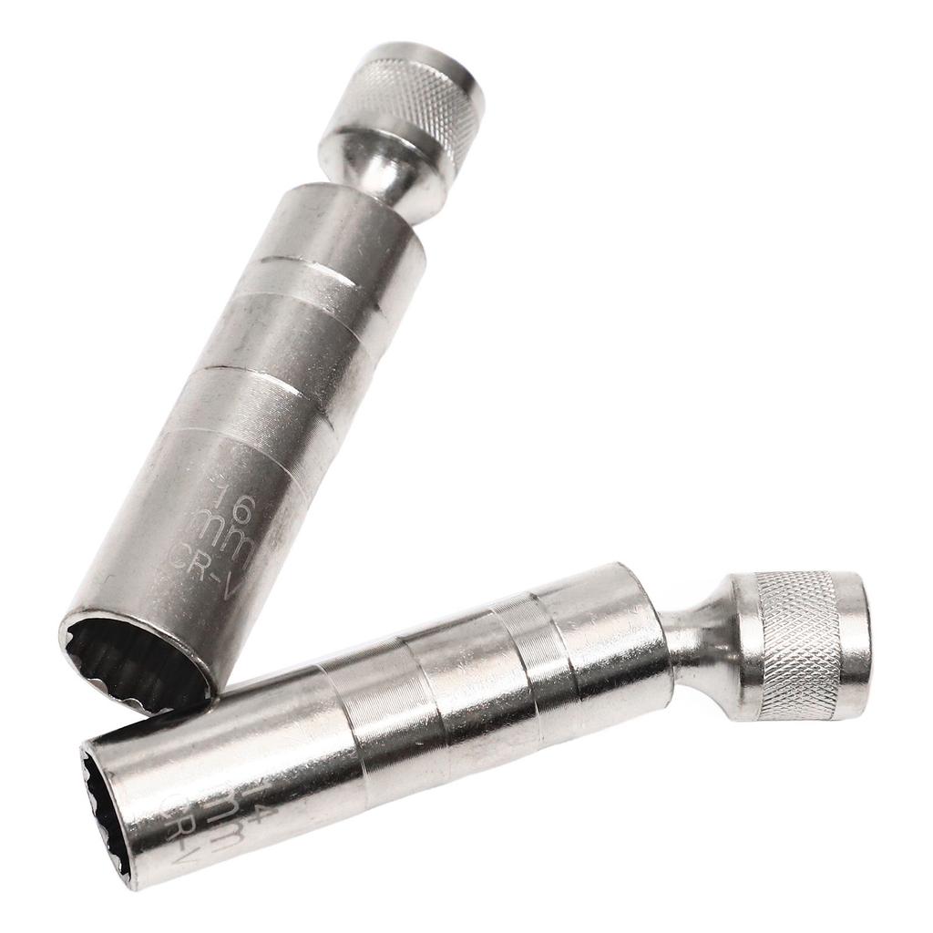 2Pcs Spark Socket 14mm 16mm Gimbal Sleeve Automobile Repair Removal Tool Magnetic Spark Socket Installation Tools
