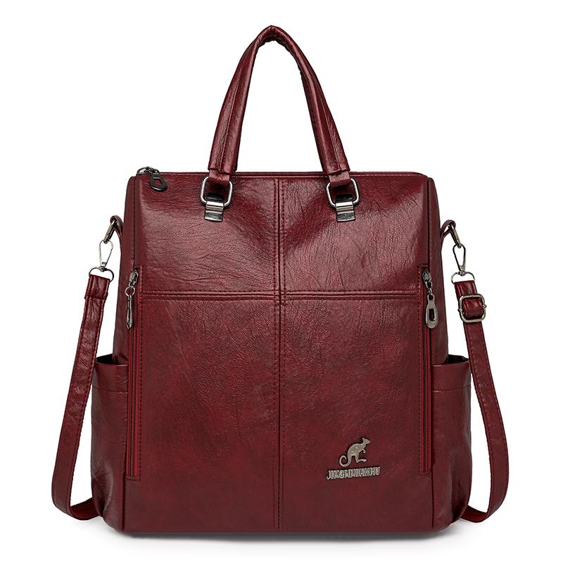 Damski plecak vintage wielofunkcyjny skórzany PU torba na ramię dużej pojemności ręczna torba crossbody do codziennych dojazdów do pracy i weekendowych wyjść
