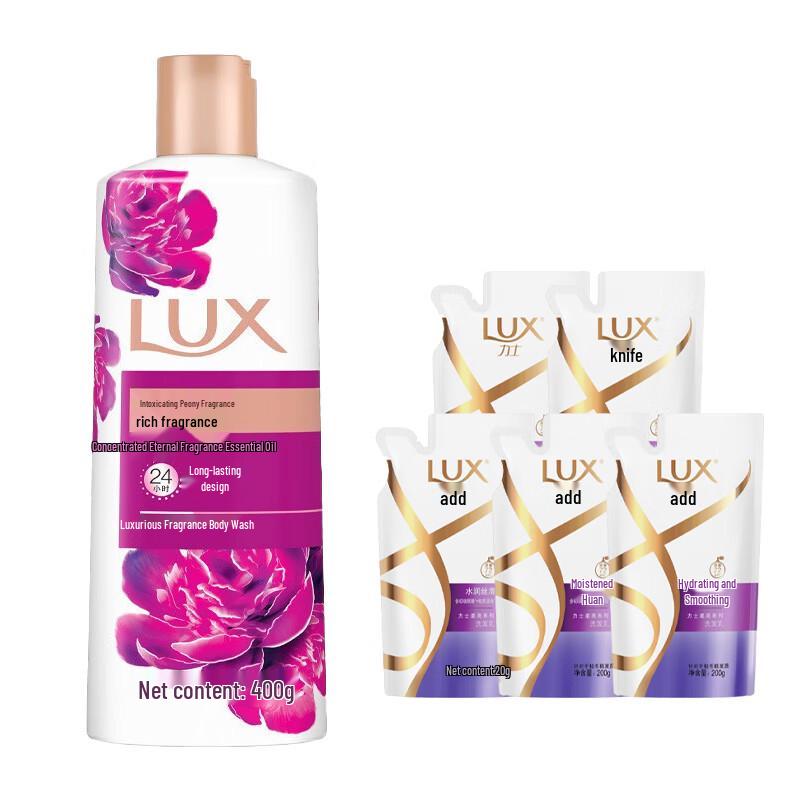 lux Deep Clean Peony Fragrance Shower Gel & Shampoo Set