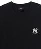 Emelbi Sportive Cursive Back Letter Short Sleeve T-Shirt Ny (Black)