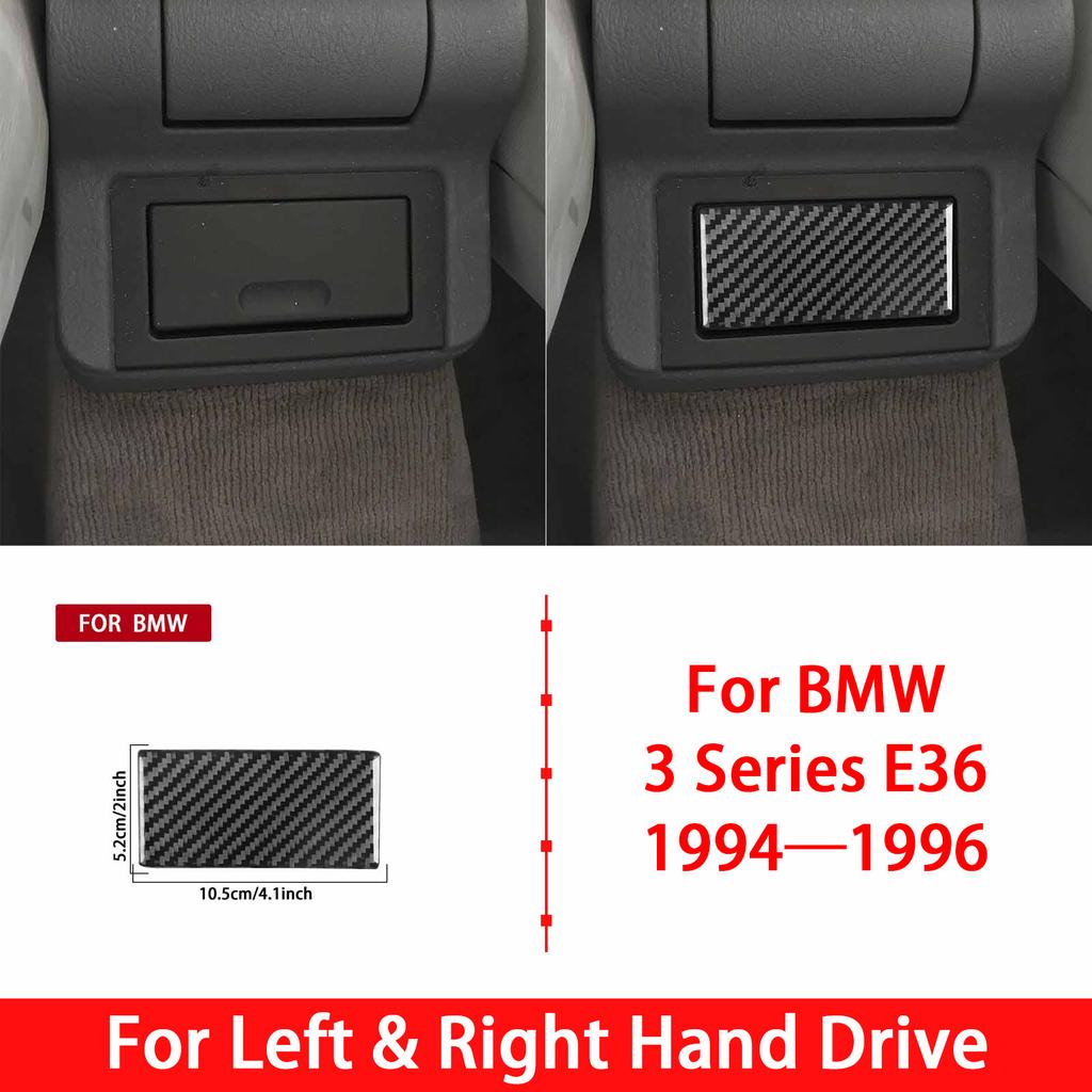 For BMW 3 Series E36 1994 1995 1996 Car Accessories Carbon Fiber Copilot Strip Air Vent Gear Shift Panel Interior Trim Sticker