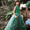 Girls' formal dress: long-sleeved lace puff-skirted princess dress for older children – perfect for emcees and performances