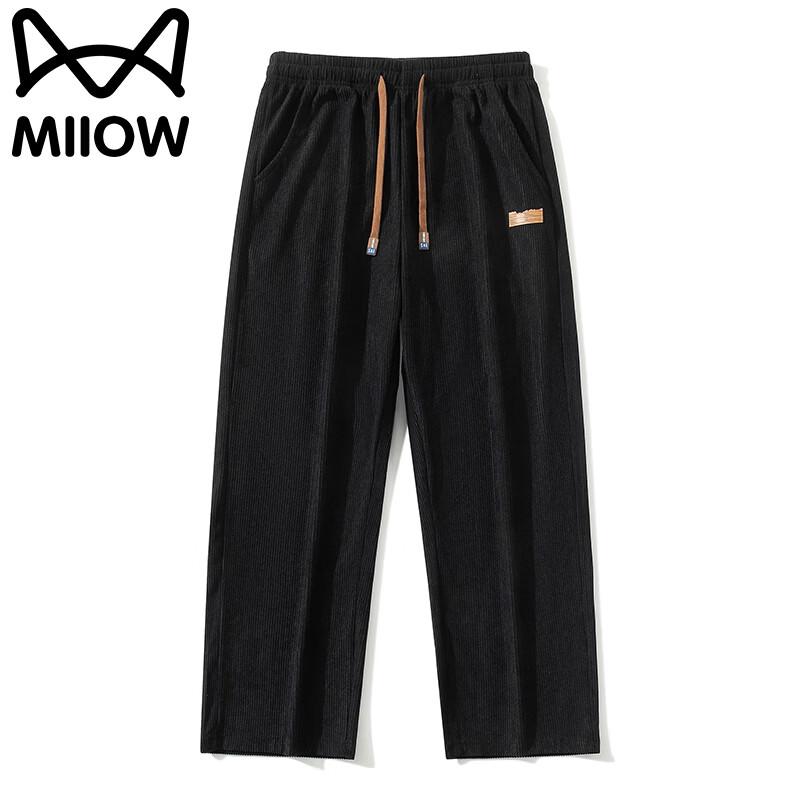 Mao Ren Men's Corduroy Straight Loose Casual Pants