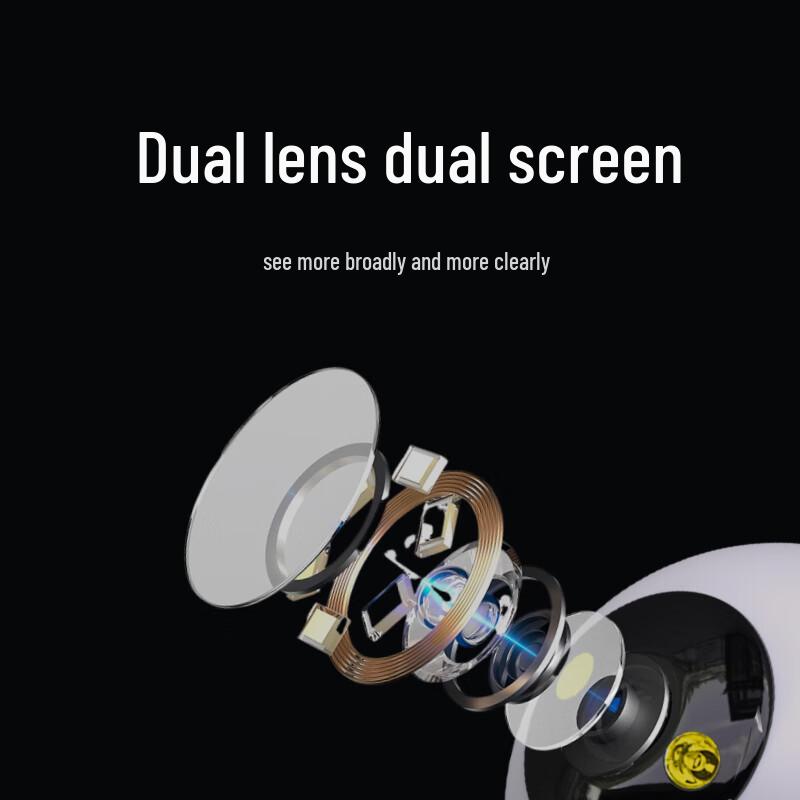 TCL 360° Dual-Lens 8MP Indoor Wi-Fi Security Camera