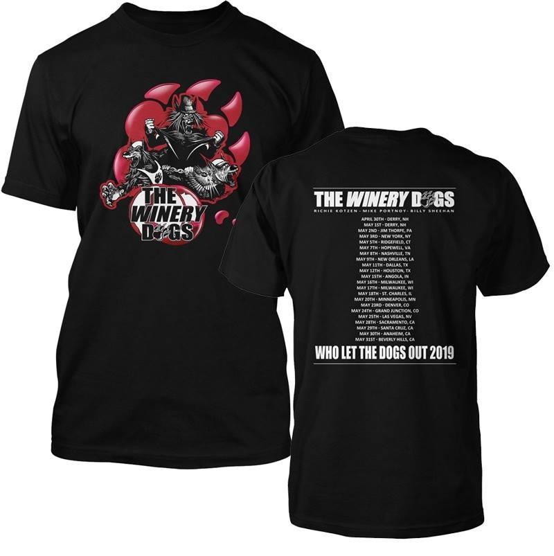 2 Sides 2019 The Winery Dogs World Tour Shirt Black Unisex S-5XL EM1005 Unisex T-Shirt XXXXL