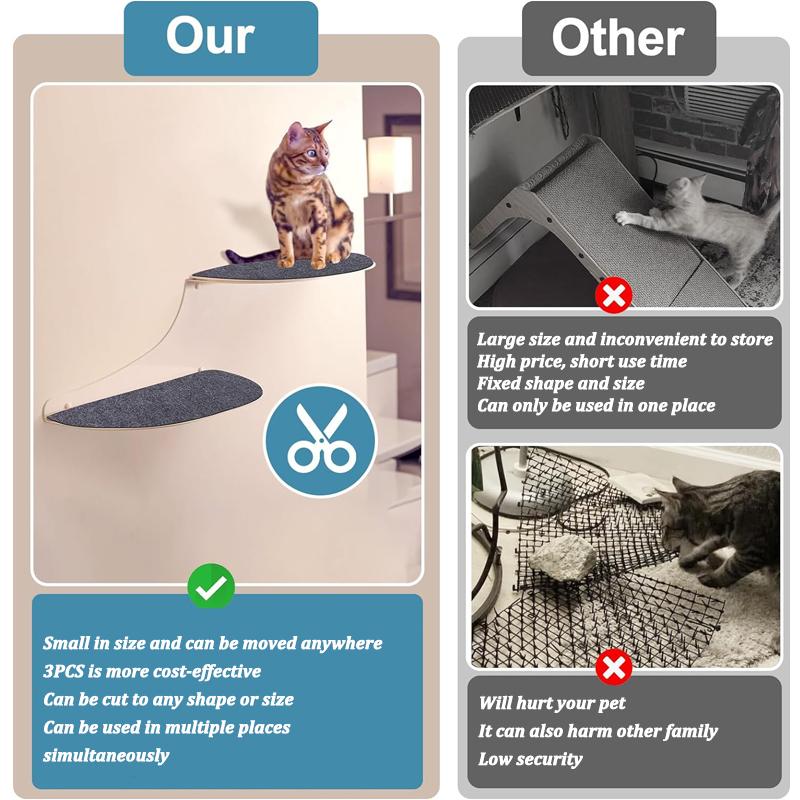 DIY Sofa Protection Pads Self-adhesive Anti Cat Scratch Carpet Furniture Wall Protectors Cover Stickers Cats Scratch Board Mat