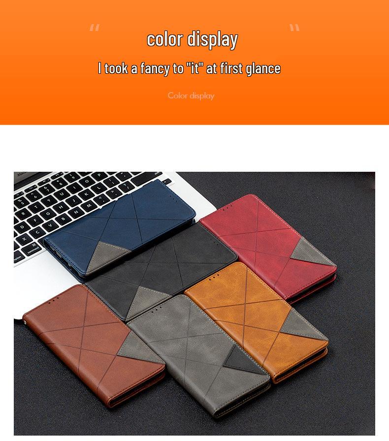 Apple 16 Diamantový Vzor Kožené Pouzdro pro iPhone 15/16 Pro - Ochranný Kryt s Texturou Hovězí Kůže