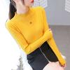 Autumn Winter Knitted High Neck Sweater Women's Solid Color Stretch Slim Bottoming Shirt All-mach Wrinkle Pullover Jumper Top