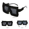 UV400 Ladies Shades Square Frame Soft Fur Ladies Sexy Shades Plush Sunglasses Punk Sun Glasses