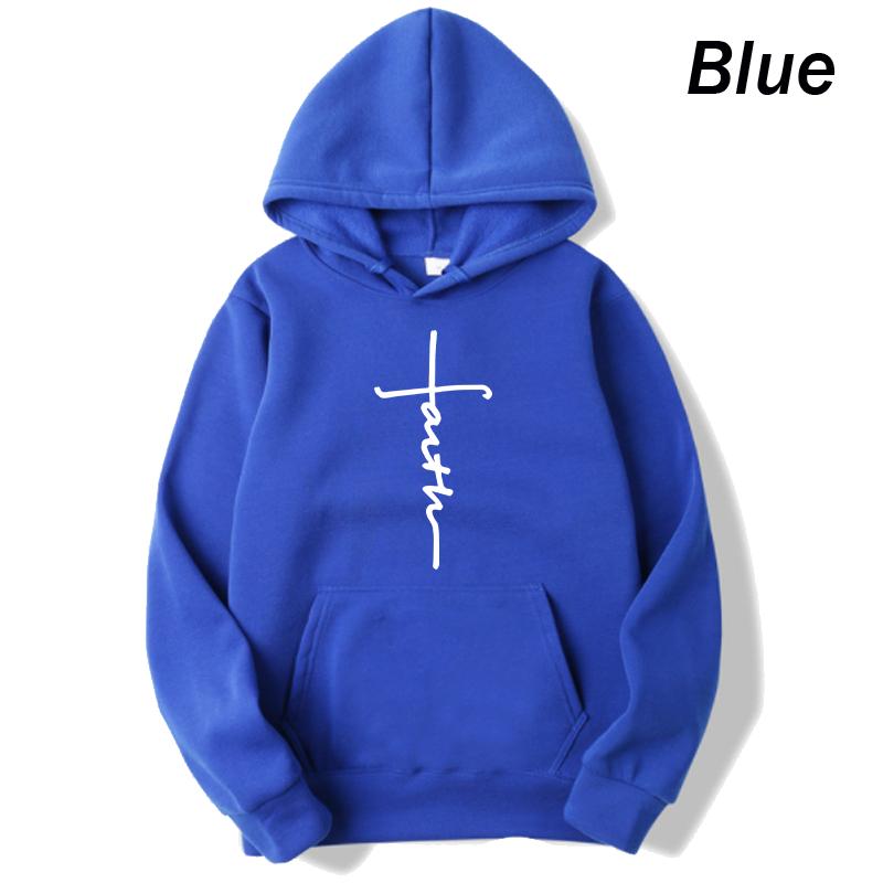 2025 Unisex Cool Faith Print Hoodie Sweatshirt Men Women Fleece Hoodie Fashion Sports Hoodie Crew Neck Hoodie Sweatshirt