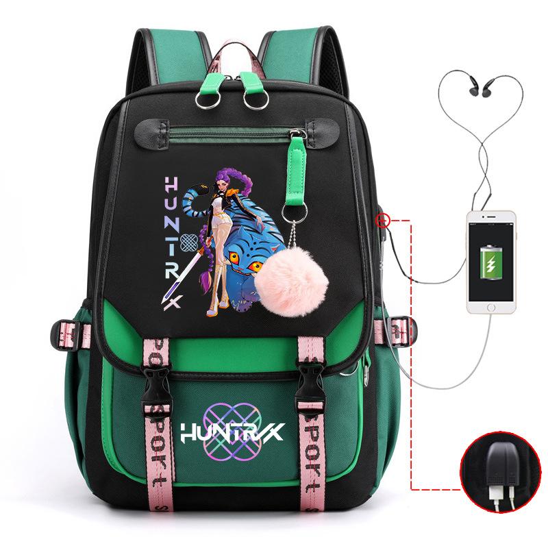 College Style Animation Cartoon Student Schoolbag Junior High School Multi-Functional Large Capacity Leisure Backpack