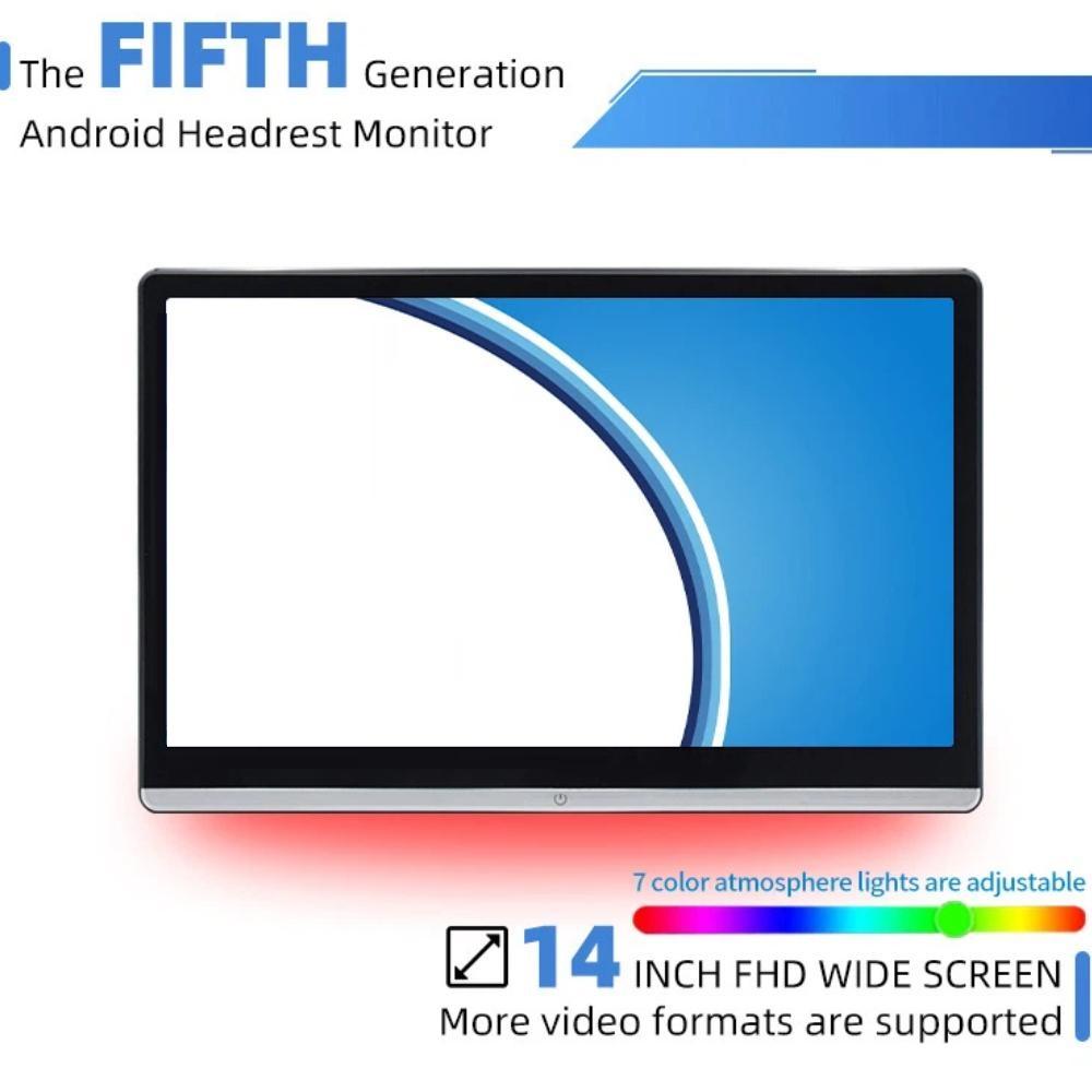11.6-inch Headrest-mounted Display, In-car HD Android Multimedia System, Rear-seat Entertainment System.
