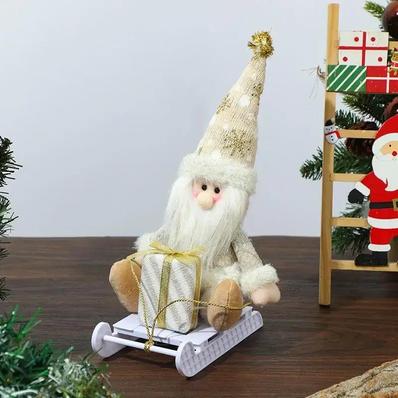 New Creative Christmas Decorations Ski Santa Reindeer Snowman Dolls For Home Holiday Party Decorations Christmas Gifts