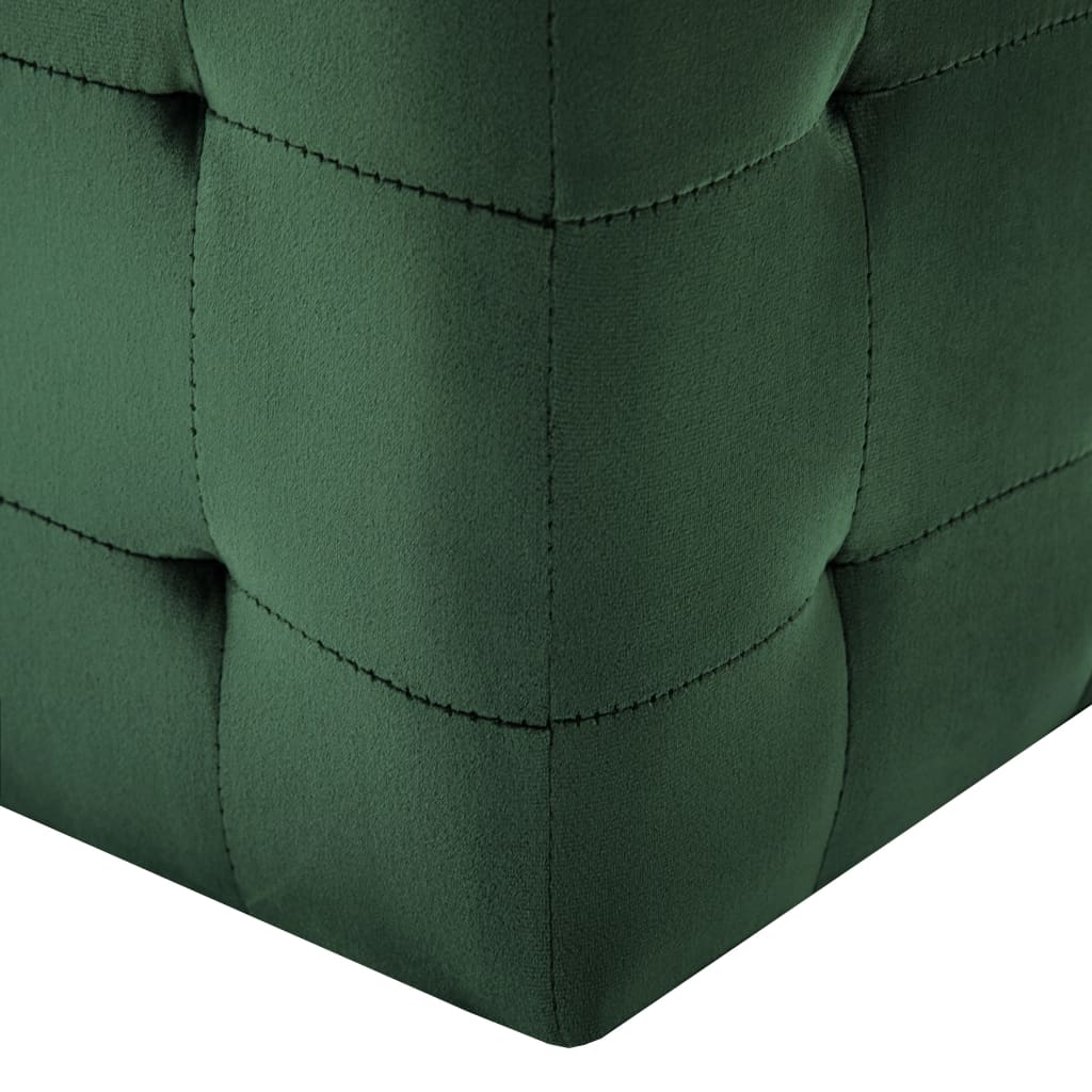 Nightstands 2 Pcs Green 30 X 30 X 30 Cm Velvet Fabric