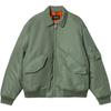 Solid Color Zip Collar Long Sleeve Jacket Men Jackets Green I032300-2EI-XX