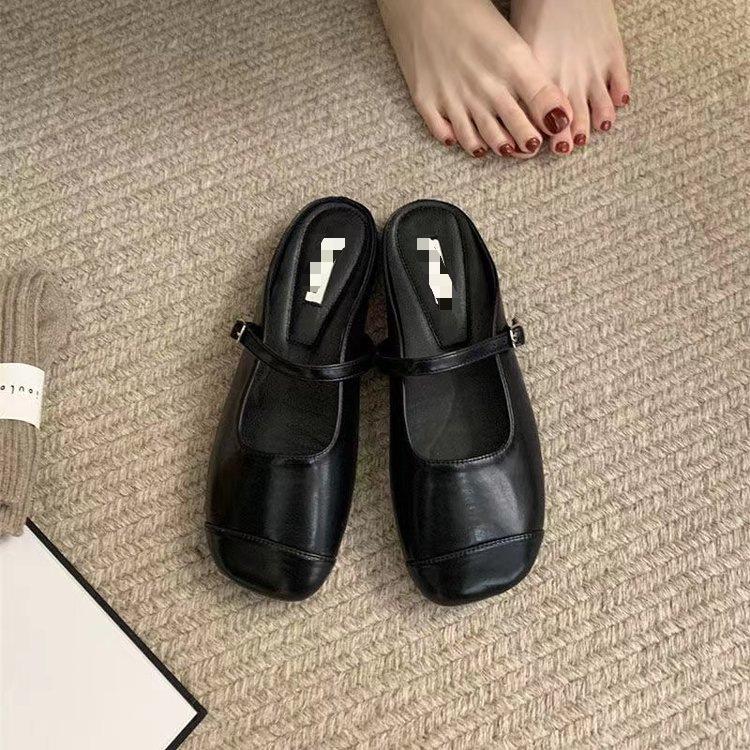 French Xiaoxiangfeng Doudou Shoes Retro Mary Jane Slippers Spring and Summer New Shallow Single Shoes Lightweight