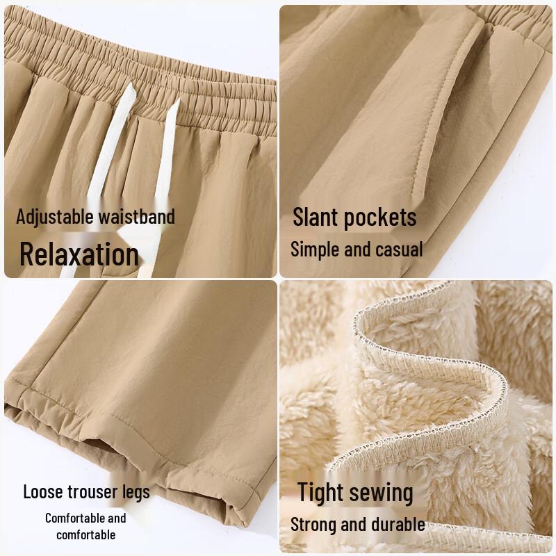 Jeanswest Men's Winter Fleece-Lined Straight-Leg Sweatpants