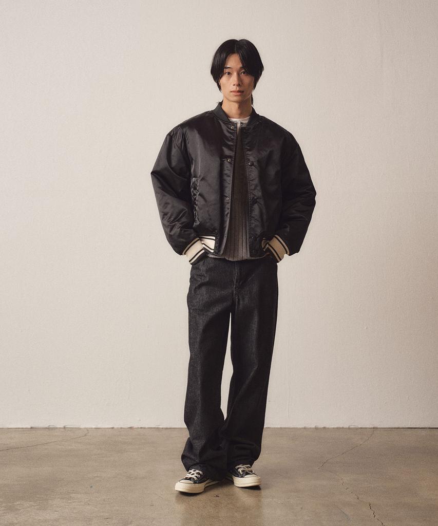 Ezio Satin Soft Glossy Varsity Jumper